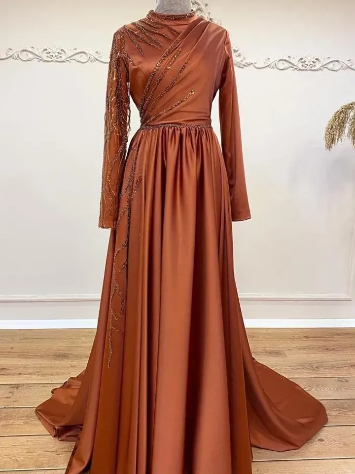 AHUNARE HIJAB - Bridesmaid Dress, Muslim Evening Dress, Nikah, Islamic Wedding, Engagement, Bridesmaid, , Prom Dresses, Long Dress,