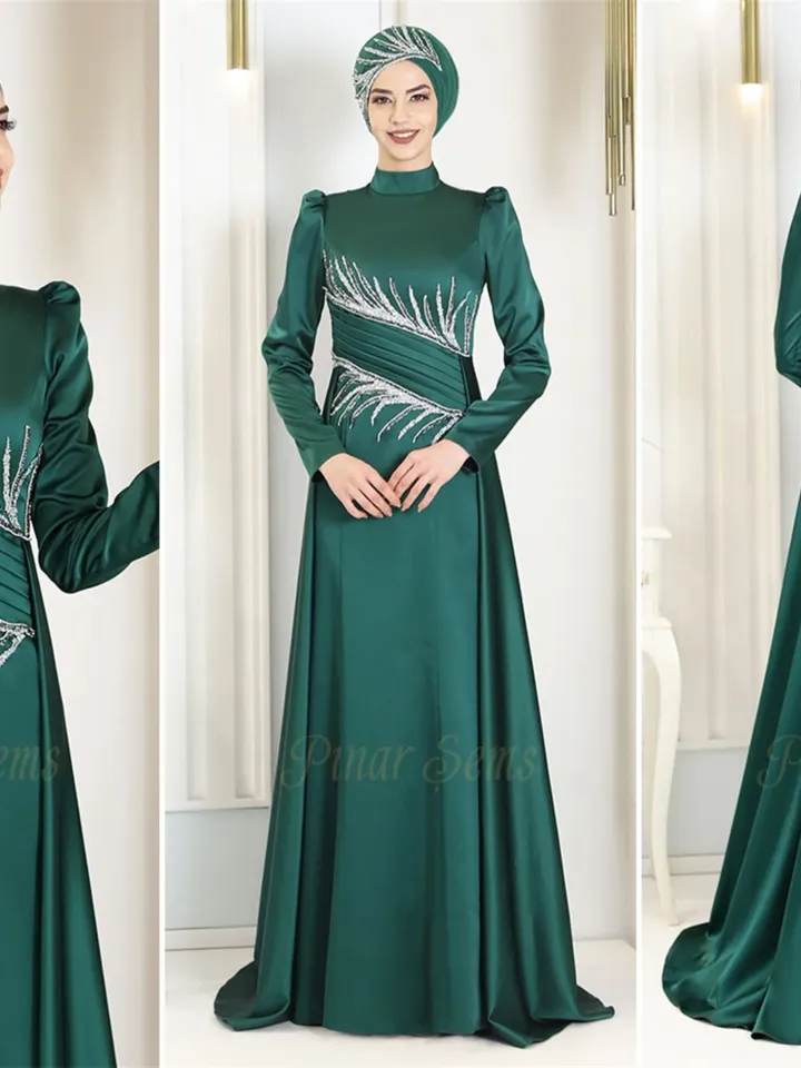 AHUNARE HIJAB - Wedding Dress, Muslim Evening Gown, Nikah, Islamic Wedding, Engagement, Bridesmaid