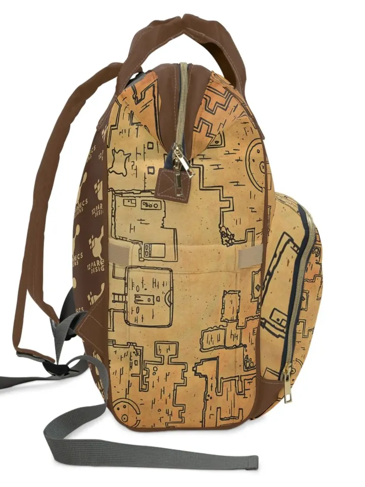 Dungeon Map Backpack | Tabletop Roleplaying Game Bag, LARP Backpack, Wargaming Organizer, DnD Bag of Holding, TTRPG Map