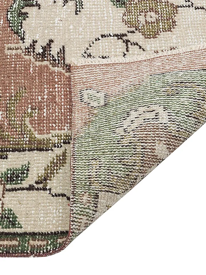 BohoChicTurk: Handwoven Oushak Style Vintage Turkish Rug, 5x9ft, Perfect for Boho Home Decor.