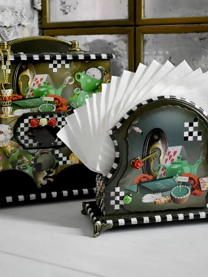 Handmade Napkin Holder for Square Napkins ALICE napkin Stand