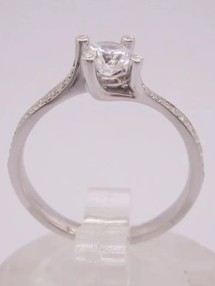 Solid 14K White Gold Round 5MM Fashion Engagement & Wedding Semi Mount Ring/Diamond Ring