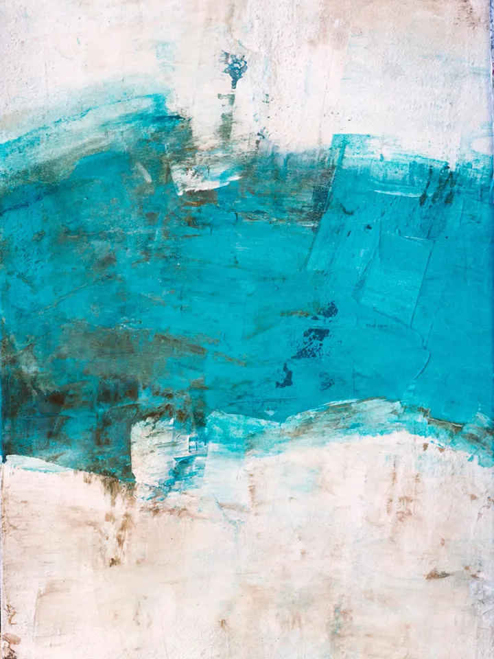 Blue Turquoise Abstract Painting, Turquoise Painting, Turquoise Wall Art, White Textured Painting,Large Textured Painting,Painting on canvas