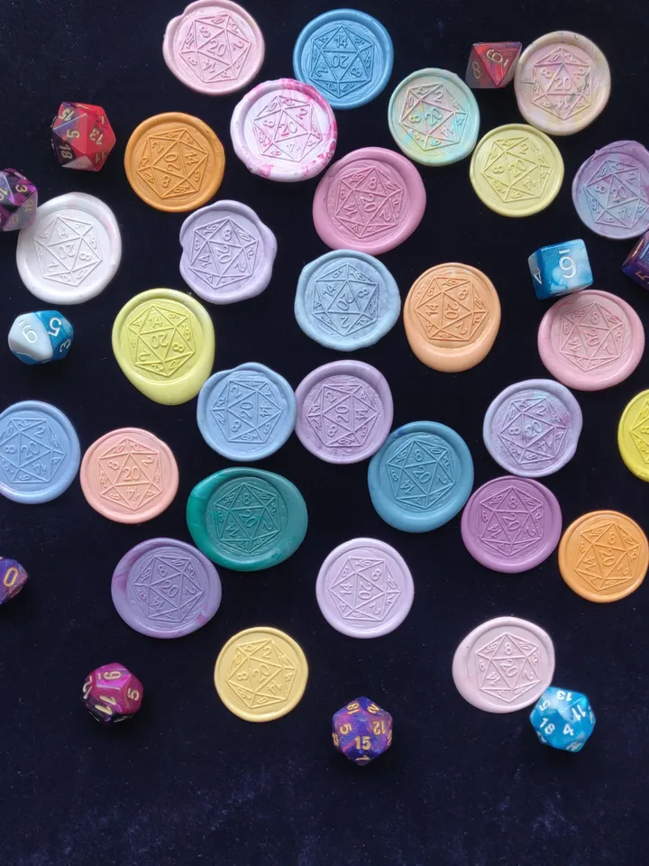 D20 Wax Seal Set Dungeons and Dragons Stationary