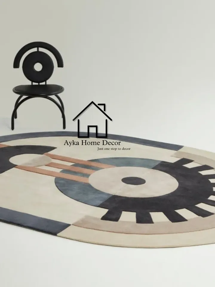 Modern Abstract Irregular Shape Colourful rugHandmade Area Rug Hand Tuft Rugs Morden Rugs for Living Room Rugs Bedroom rug Designer Area Rug