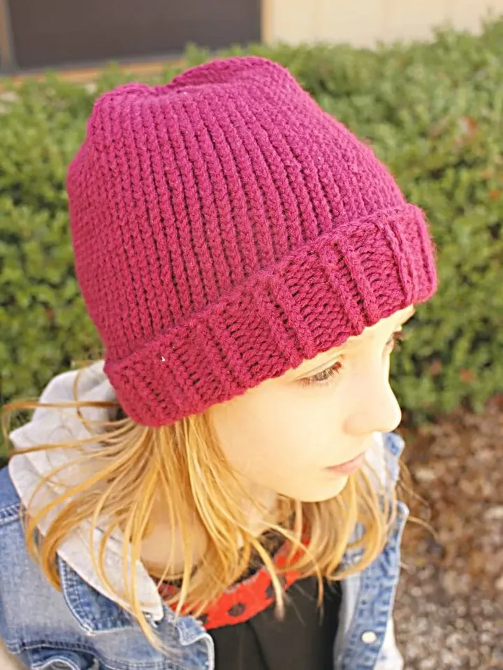 Knitted Winter Hat, Solid Color Hat, Child Sized Hat, Beanie Caps, Gift Ideas for Kids, Multiple Colors, Slouch Hat, Christmas and Birthdays