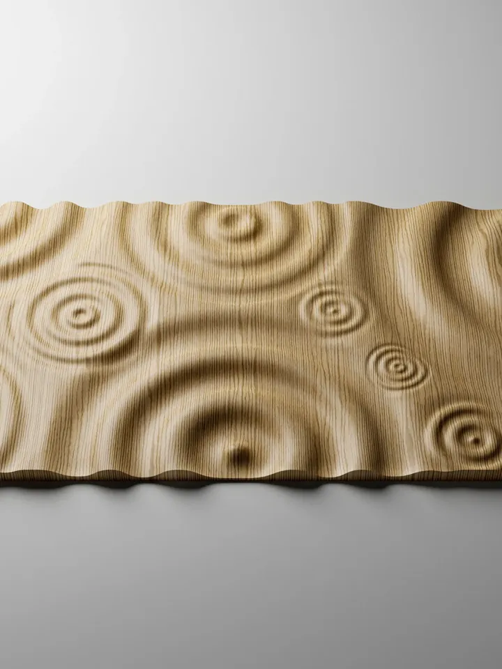 3d model Raindrop ripples table top CNC relief carving, RP2