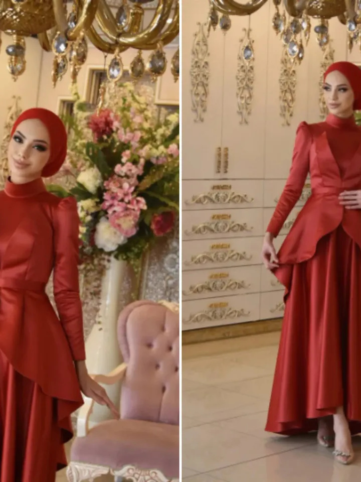 AHUNARE HIJAB - Wedding Dress, Muslim Evening Gown, Nikah, Islamic Wedding, Engagement, Bridesmaid