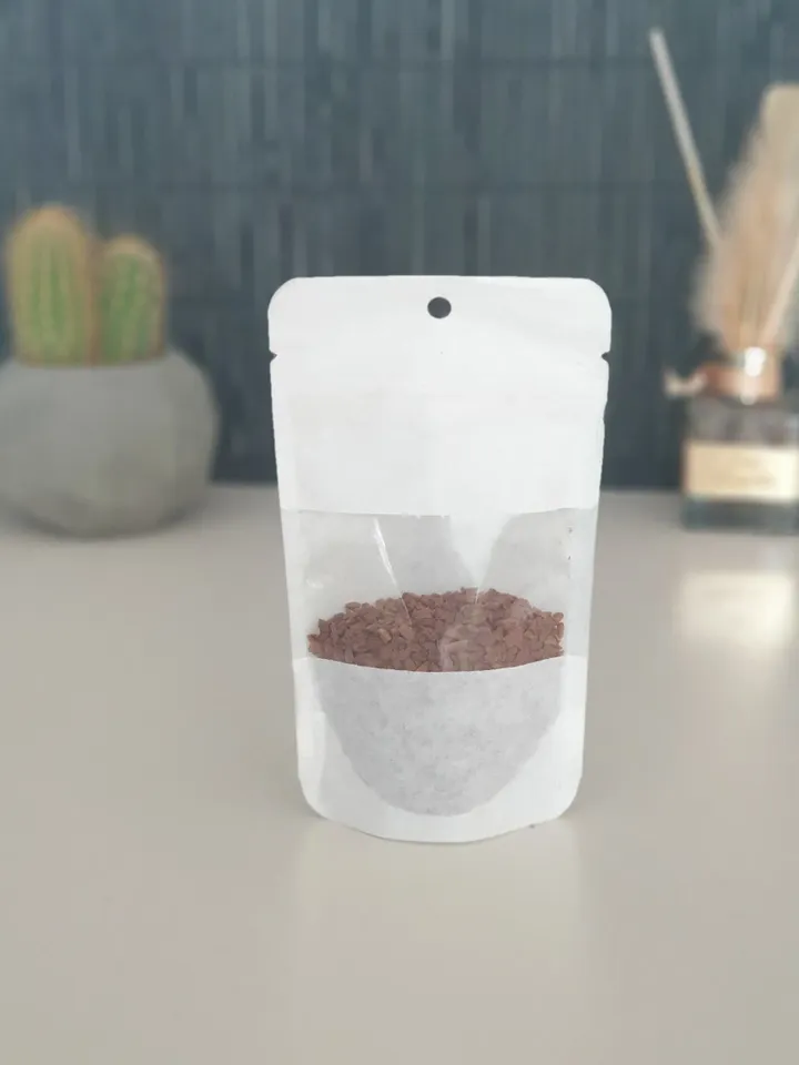 WHITE KRAFT PAPER bags, Stand Up Pouches, Kraft Clear Window Box, Kraft Pouch for Coffee, Kraft Bags for herbs Foil Bags, Paper Storage Bags