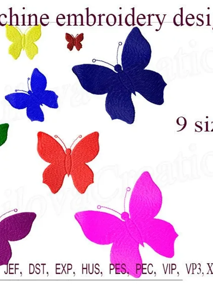 Butterfly embroidery design Silhouette embroidery pattern for girls