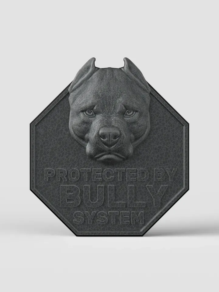 3D Model STL CNC Router file 3dprintable Pitbull Panel