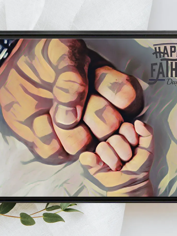 Happy Father's Day Print on Canvas , Floating Frame Option, Modern Wall Art, Extra Large Canvas Wall Art, Father's Day, gift