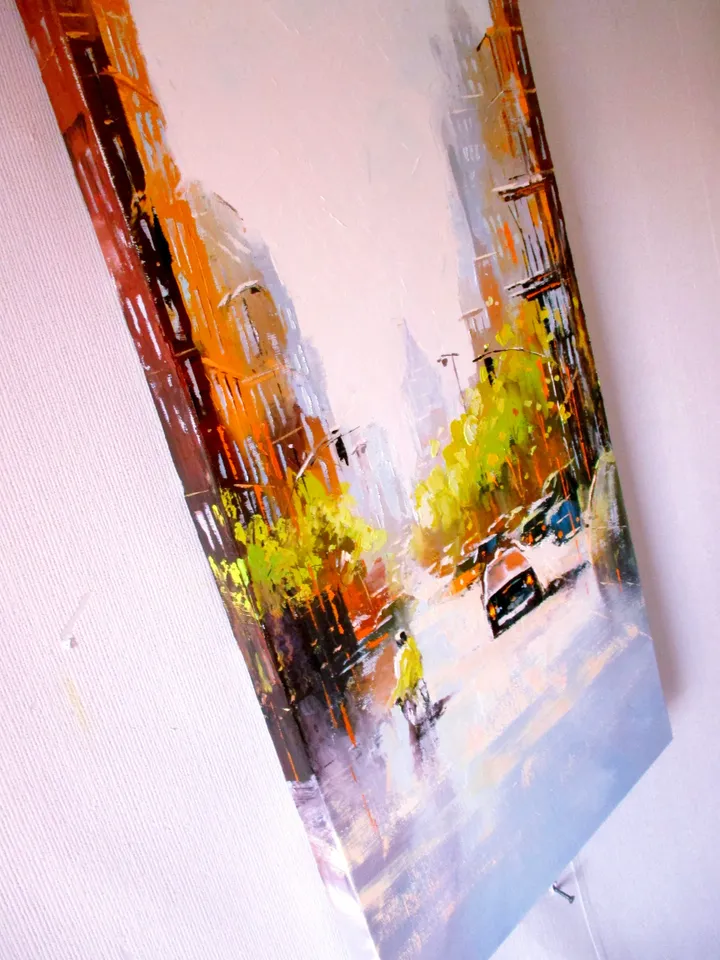 New York Painting Original Oil Painting on Canvas, Modern City Painting by "Walperion Paintings"