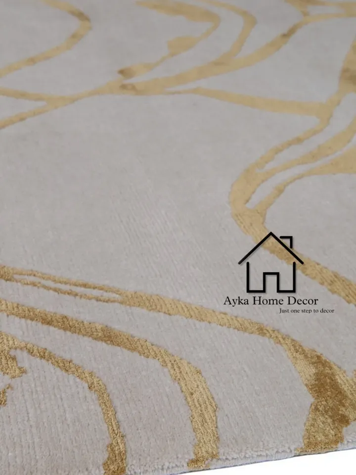 Ayka 100% Handmade Wool And Viscose Area Rug For Hall Kitchen Living Room Bed Room Bath Room Dining Room Kids Room Carpet / Christmas Gift