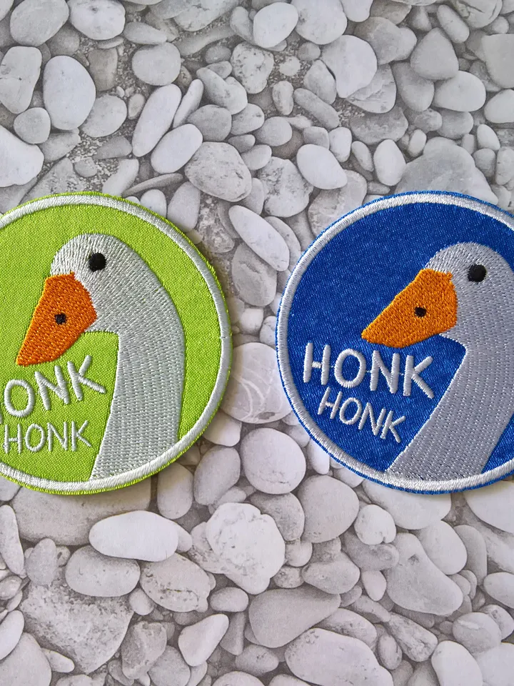 Goose patch Honk patch Sew on or Hook and Loop Meme Patch Green