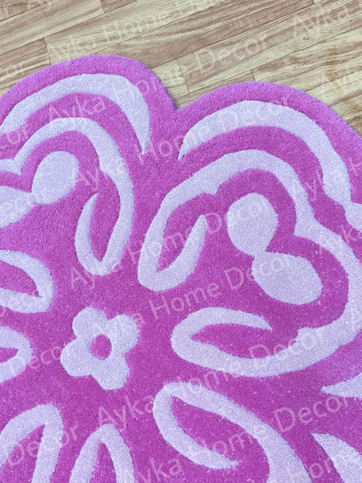 Whito Stip Woolen Handmade Area Rug For Hall Kitchen Living Room Bed Room Bath Room Dining Room Kids Room Carpet / Christmas Gift / Rugs