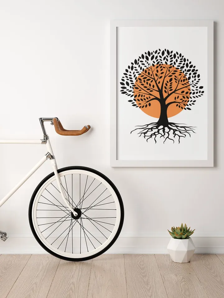 Tree Canvas, Tree Poster, Sunset Wall Art, Canvas Print