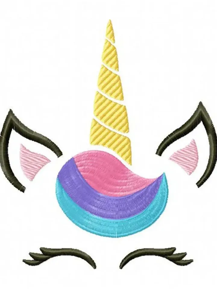 Unicorn Face Applique Embroidery Design Pack,7 size, Instant Download,,Digital Machine,New Sale,Gnomes,Dst,Jef,Xxx,Pes,Hus.