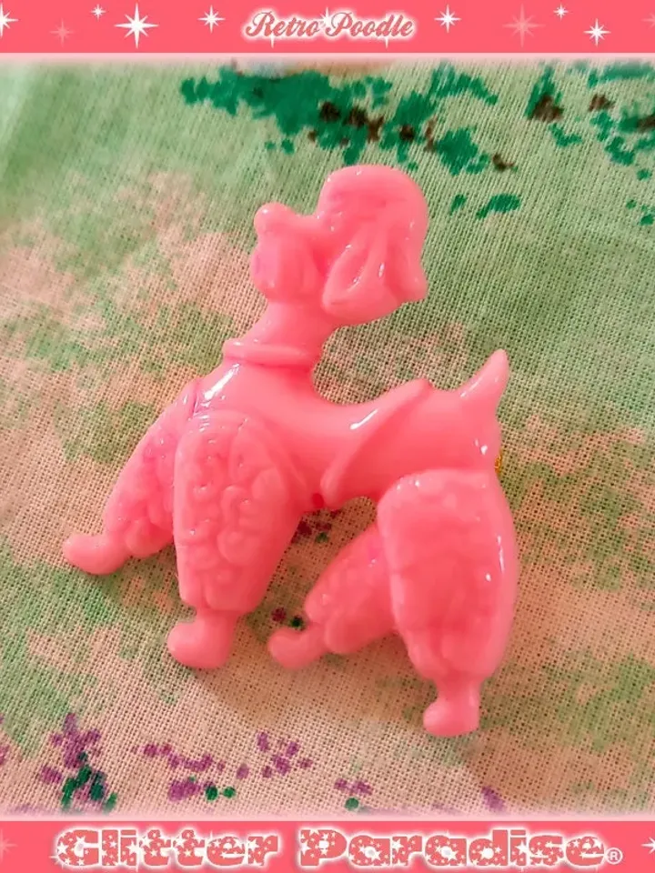 Retro Poodle - Brooch - Poodle Brooch - Poodle Jewelry - Dog Brooch - Vintage Dog Brooch - Pink Poodle - Poodle Goodies - Glitter Paradise®