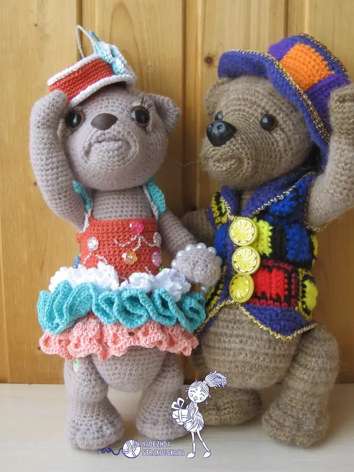 TUTORIAL: Bear MONICA crochet pattern 2 in 1 set