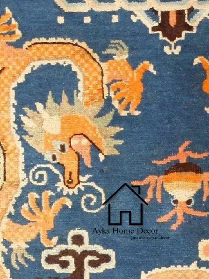 Ayka Vintage 100% Handmade Woolen Area Rug For Hall Kitchen Living Room Bed Room Bath Room Dining Room Kids Room Carpet / Christmas Gifts