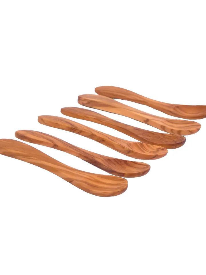 Baby Spoon, Set of 6 Wooden Small Spoons for babies - Olive Wood Egg Spoons - AKwood - 100% Bio Products - baby shower gift