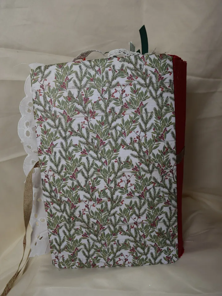Christmas Themed Junk Journal-Recycled Journal-Junk Journal