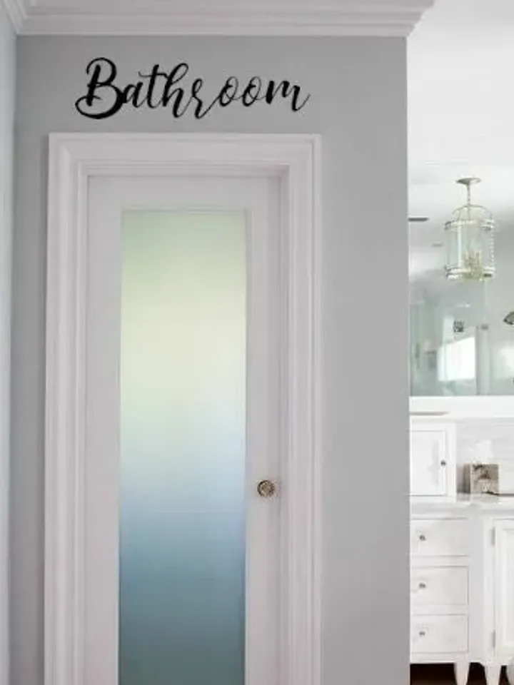 Bathroom Sign, Metal Word Sign, Restaurant Decor, Public Bathroom sign, Restroom Sign, Guest Bathroom Sign
