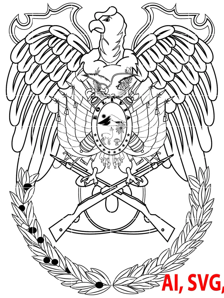 Bolivia Police Badge, Logo, Seal, Custom, Ai, Vector, SVG, DXF, PNG, Digital