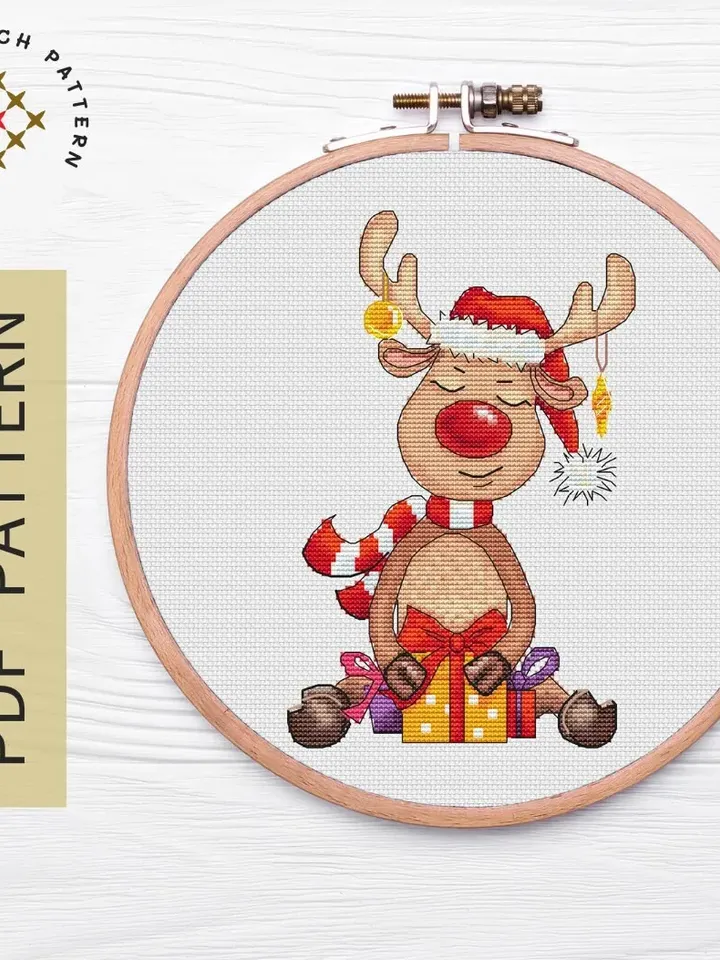 Christmas Deer Cross Stitch Pattern PDF, Counted Cross Stitch Pattern, Winter Cross Stitch, Holiday Cross Stitch Download PDF $6.00 | Buy online with delivery christmas-deer-cross-stitch-pattern-pdf-counted-cross-stitch-pattern-winter-cross-stitch-holiday-cross-stitch-download-pdf-6-00-buy-online-with-delivery