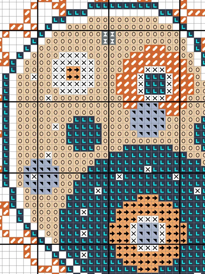 Abstract Hearts Cross Stitch Pattern. Set of 3. Love cross stitch.