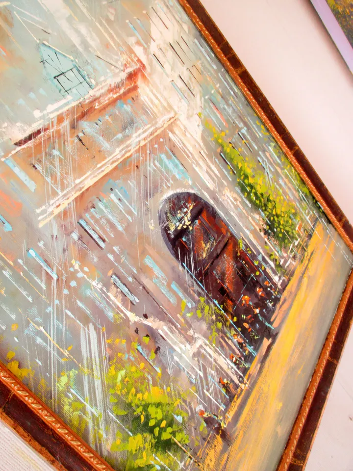 New York Painting on Canvas Modern Impasto Painting Original Art by "Walperion Paintings"