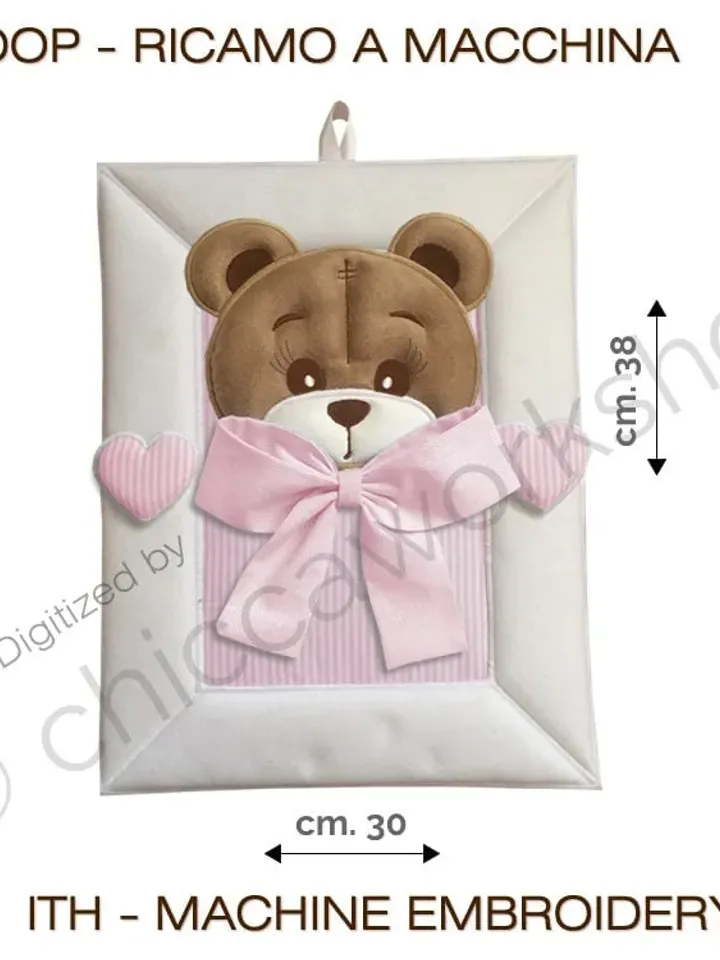 ITH Teddy Baby Shower - Ricamo a macchina con tutorial