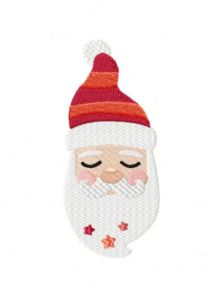 50% off,Santa Claus AppliqueDesign- Christmas Applique Embrodery Design For Children- Santa Face Machine Embroidery Design-7 Size Degital
