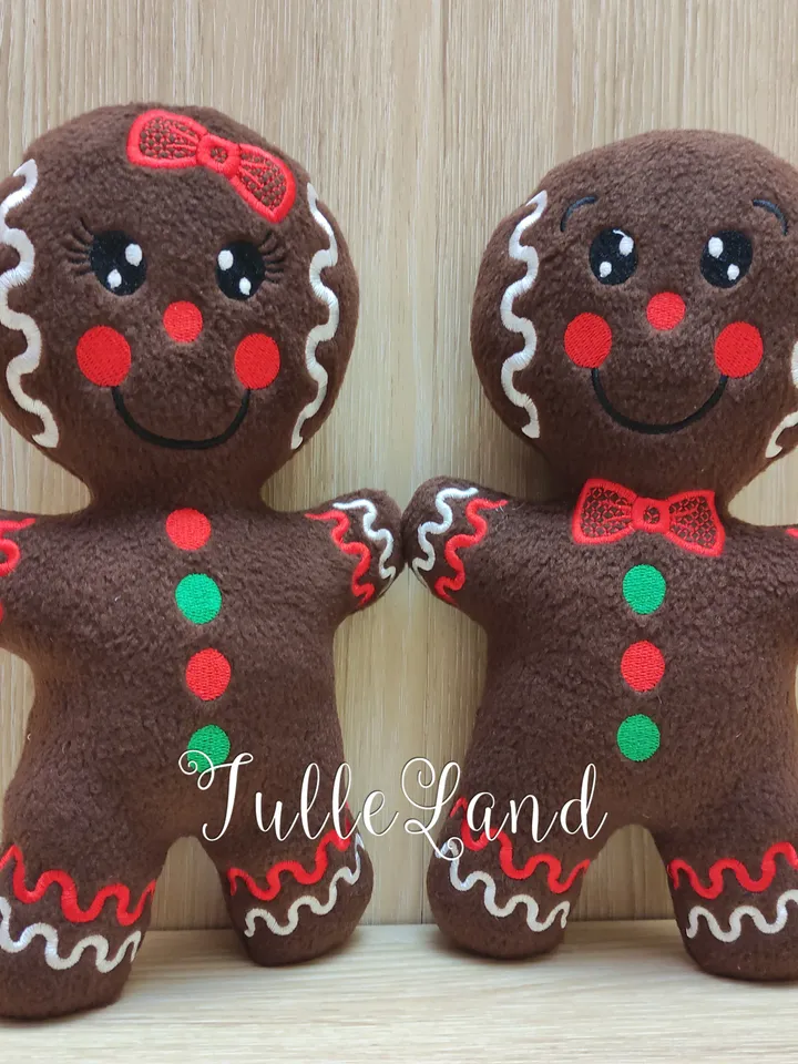 Christmas Gingerbread ITH pattern Machine embroidery design