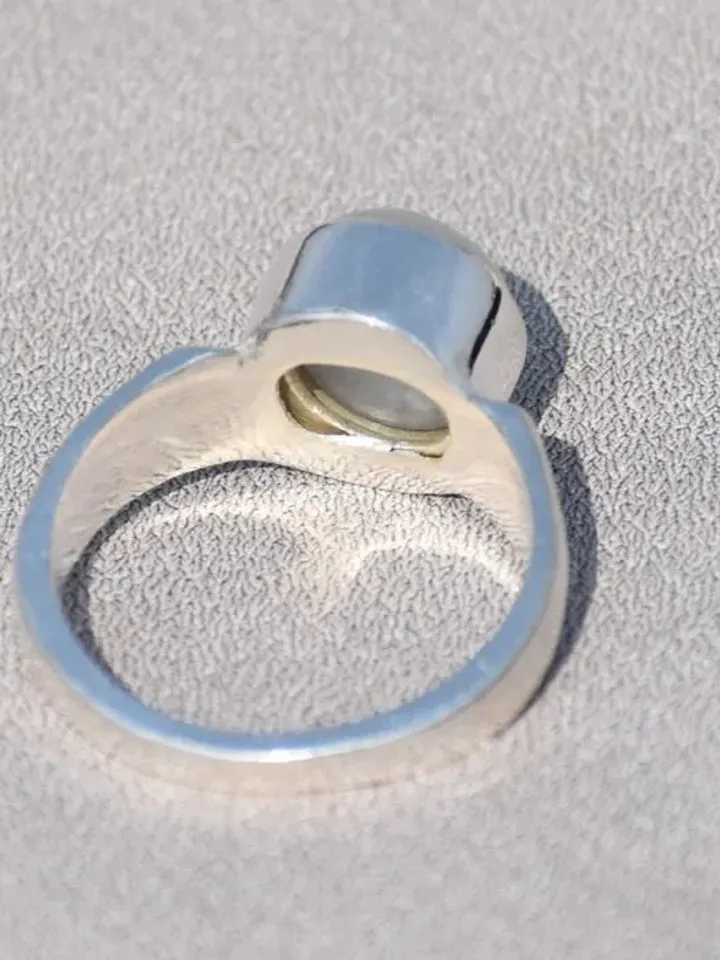 Natural Rainbow Moonstone Ring, June Birthstone, 925 Sterling Silver Ring, Natural Stone Ring, Promise Ring, Etsy Ring, Moonstone Jewelry
