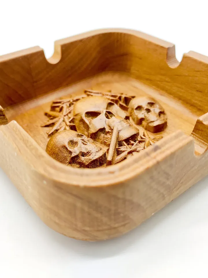 Ashtray Skull, Biker harley davidson Skull, American eagle, Motorcycle Wooden wall art, American Biker, Riding bike, Wall Wooden bike