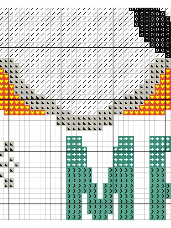 Christmas cross stitch pattern. Funny Santa cross stitch pattern. Retro cross stitch.