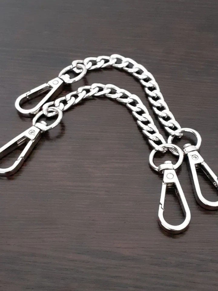 Bondage bdsm set 2 pieces clips with chain for handcuffs Double ended connectors with swivel trigger snap restraint