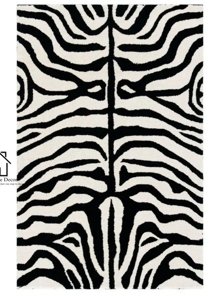 Ayka HandMade Tufted 100% Fine wool Trending carpets and rugs for Living Room and for kids room / Hall Rugs / Kids Room Rug / Black Color