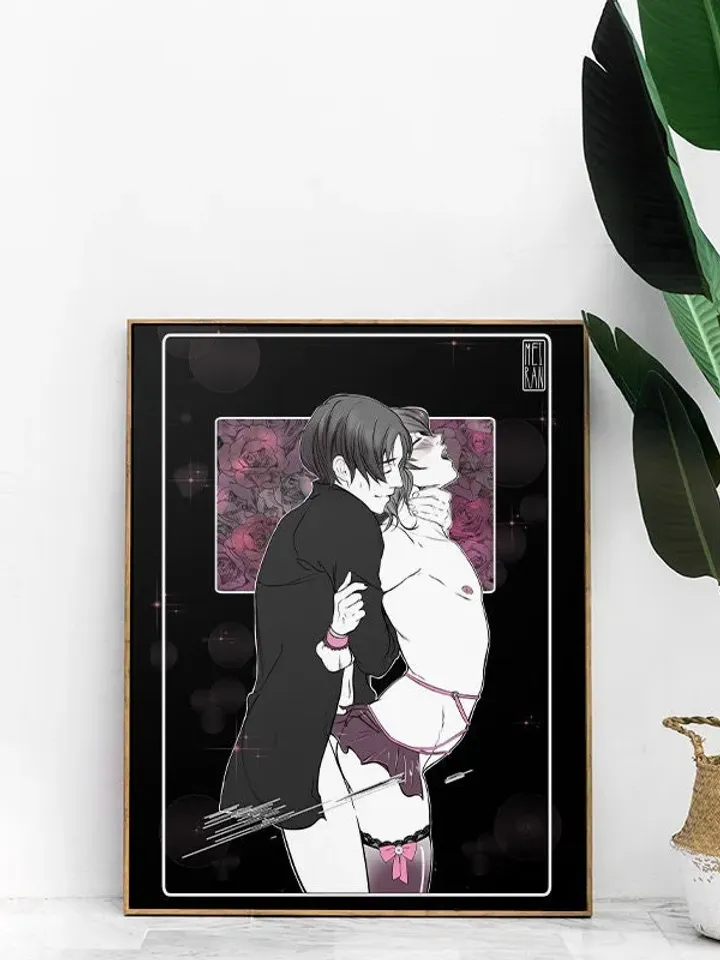 Breathless | KiNKtober Boyslove 2020 Druck/Poster Matt | A4 Größe (210 x 297mm, 8,3 x 11,7 Zoll) | Yaoi | Yaoiart