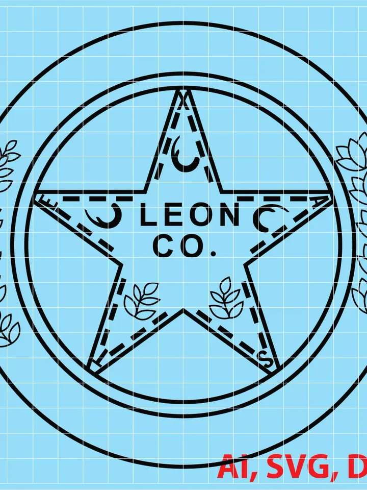 Leon Co. Officer Badge, Logo, Seal, Custom, Ai, Vector, SVG, DXF, PNG, Digital