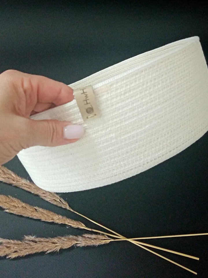 cotton basket with lid, home decor, storage and organization, storage system, rope box