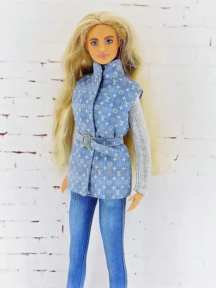Quilted vest for tall Barbie, also for other dolls of similar size