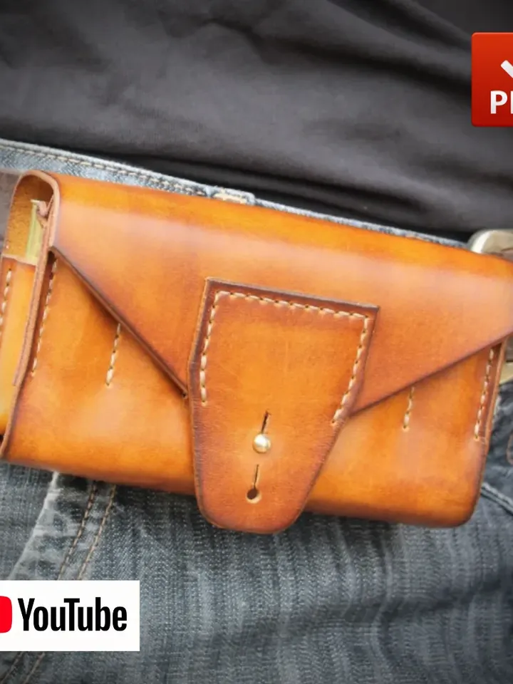 PDF pattern leather Bandolier for 12 rounds of 12 gauge. OTH11