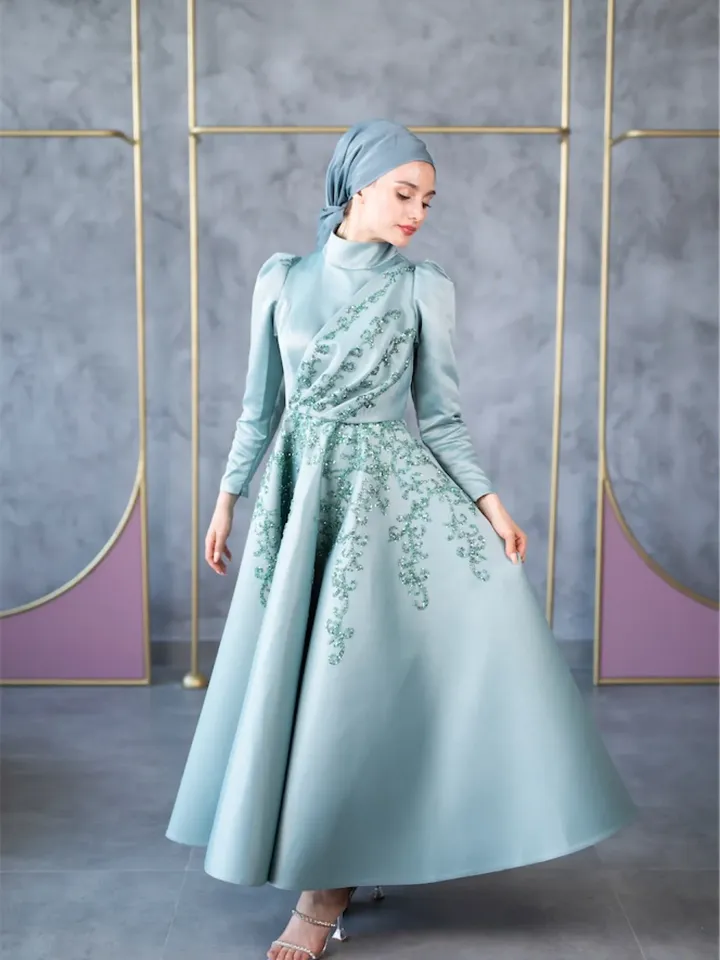 AHUNARE HIJAB - Wedding Dress, Muslim Evening Gown, Nikah, Islamic Wedding, Engagement, Bridesmaid, , Hijab, Ramadan Eid, Prom Dresses