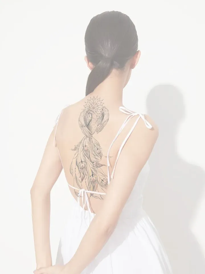 Phoenix Tattoo Sketch Phoenix Tattoo Design Firebird Tattoo Design for Woman, Instant download PDF, PNG, JPG files