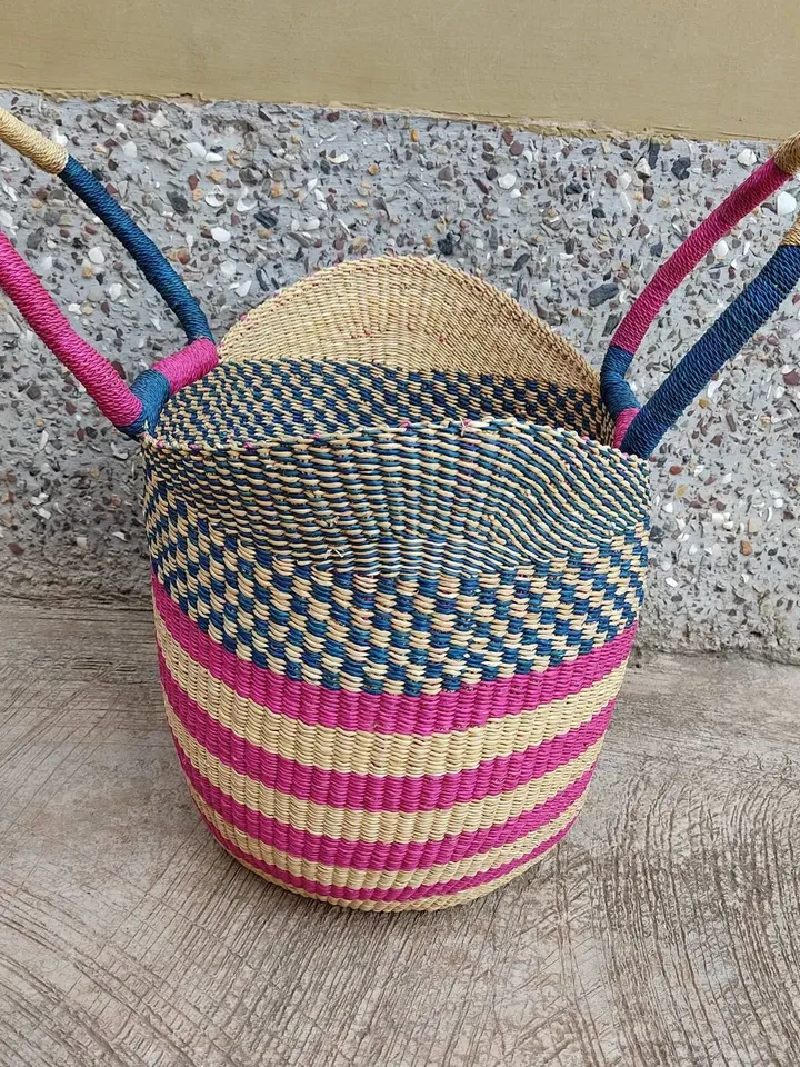 Storage basket | African basket | Straw basket | Woven basket | Gift basket | African market basket| handmade basket| Market Basket| Basket