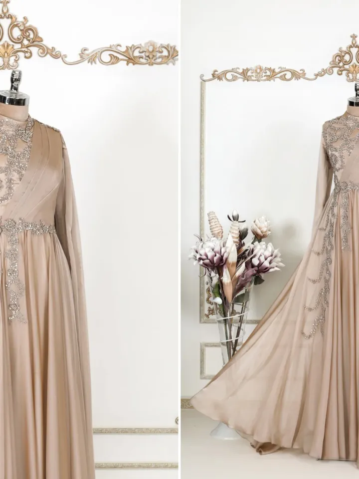 AHUNARE HIJAB - Wedding Dress, Muslim Evening Gown, Nikah, Islamic Wedding, Engagement, Bridesmaid