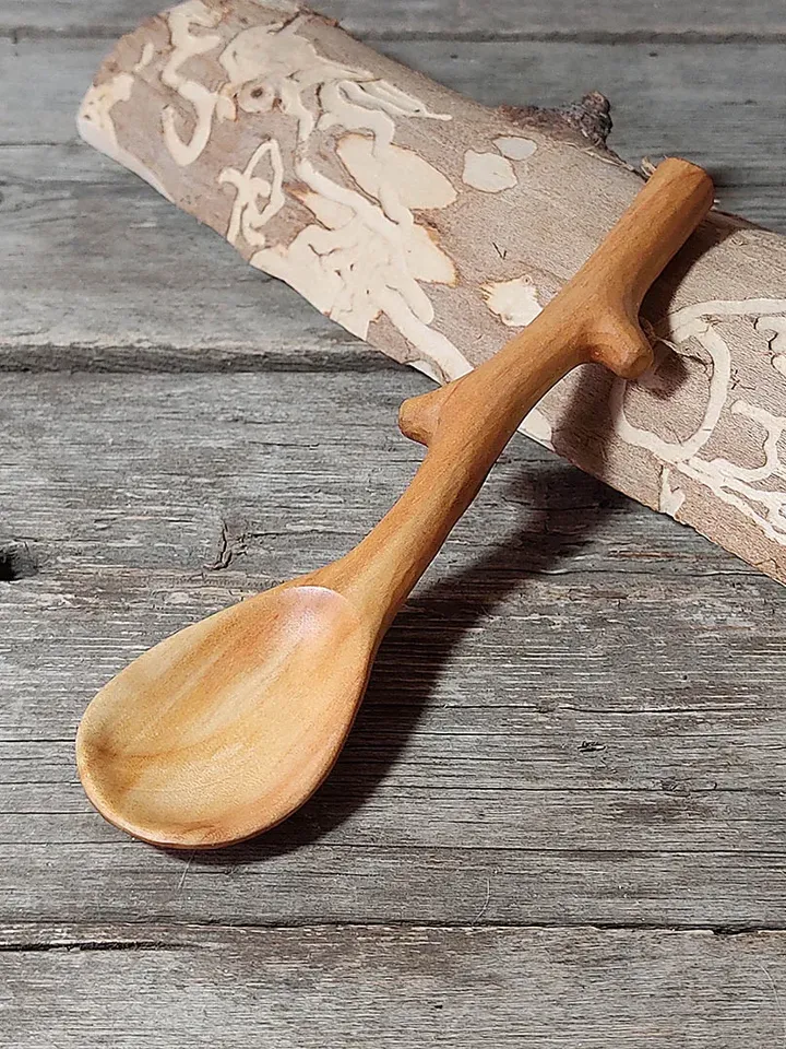 Ninth anniversary gift, Willow wood gift, Wedding anniversary willow, Handmade wooden teaspoon, Small measuring spoon